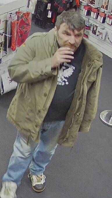 INFORMATION SOUGHT: Police are keen to speak to this man after novelty nipple devices were stolen from a sex store in Wodonga's High Street last month. 