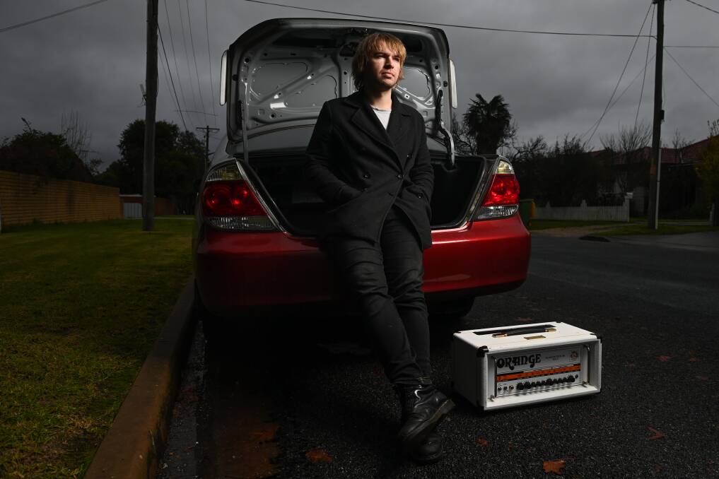 STOLEN: Thieves stole four guitars and multiple effects pedals from the boot of his red Toyota Camry in Springdale Heights on Thursday, but left behind an amplifier in the car. Picture. Picture: MARK JESSER