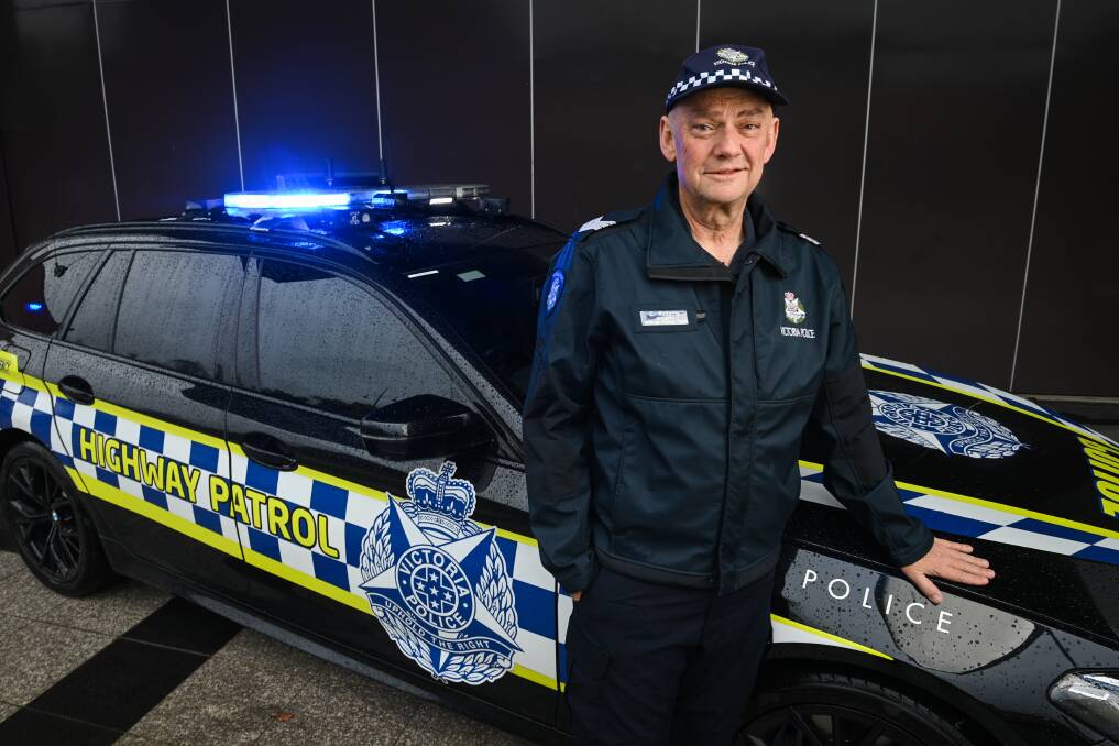 Sergeant Cameron Roberts has worked his final shift as the head of the Wodonga Highway Patrol on Friday. Picture by Mark Jesser