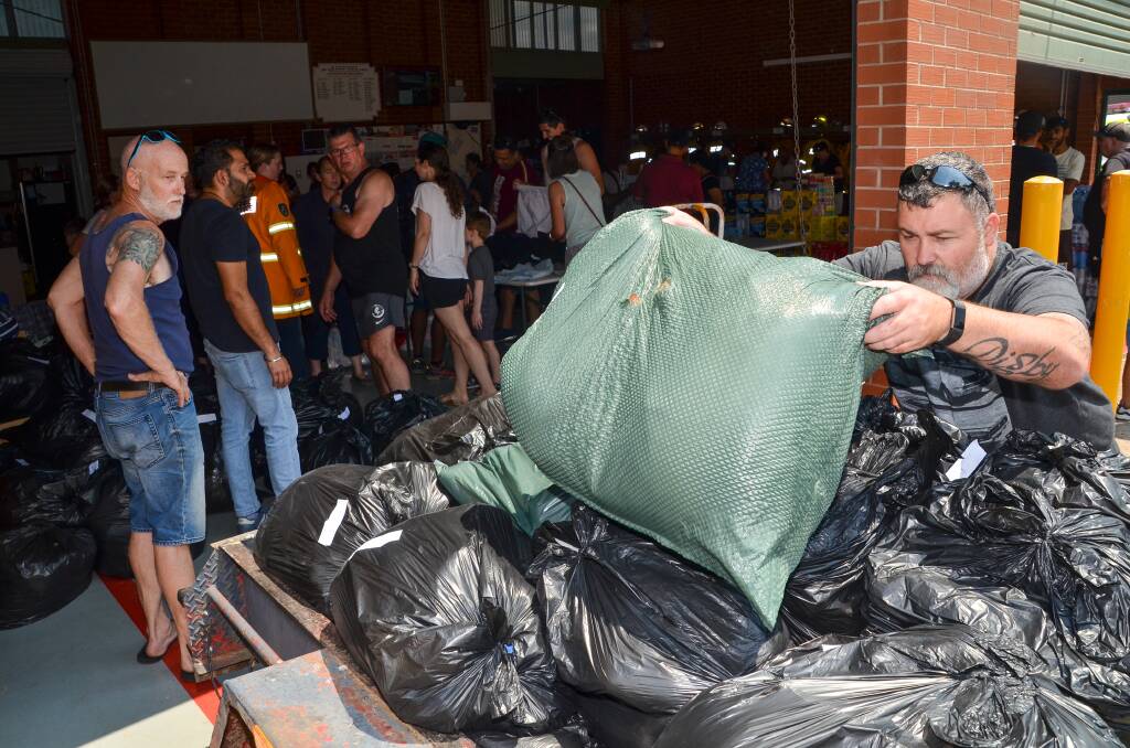 HELPING HAND: The Lavington Rural Fire Brigade has been a hive of activity as people make donations.