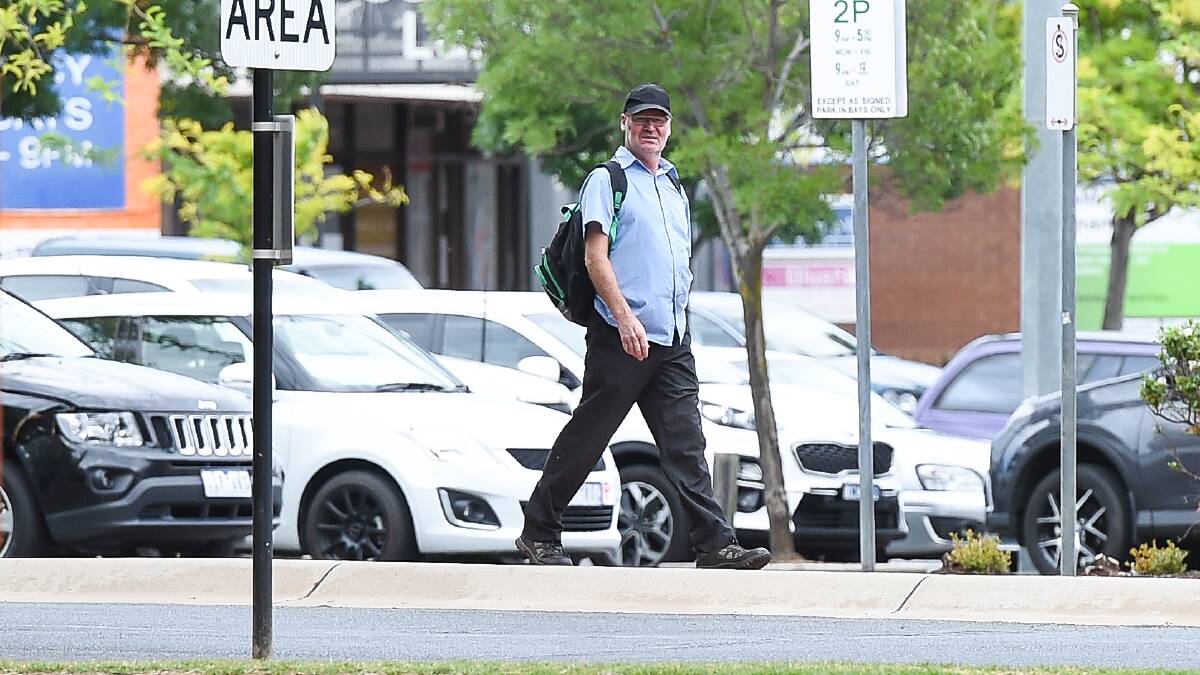 COURT: Hickman pictured outside Wodonga court. 
