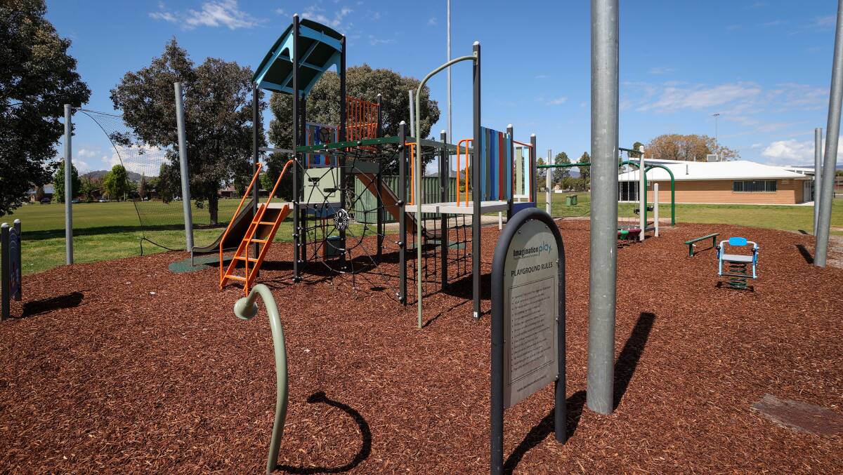 The playground has since been rebuilt. 