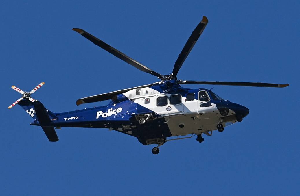 FLYING ABOVE: The police airwing was overhead during the offence. 