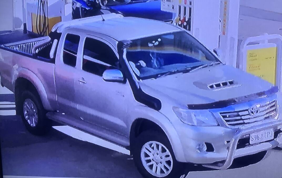 This Toyota HiLux was involved in a diesel theft in Beechworth and was later seen towing the stolen caravan. Picture supplied