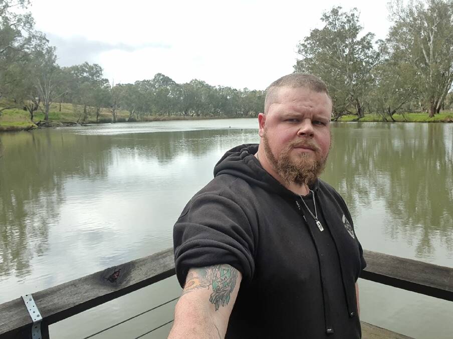 MURDER VICTIM: Chris Walters, pictured at Horseshoe Lagoon in Albury earlier this year. 