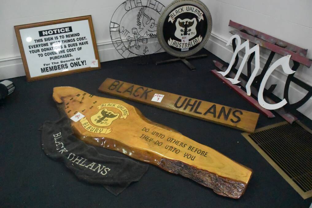 SEIZED: Some of the property seized from the clubhouse by police in 2016. 