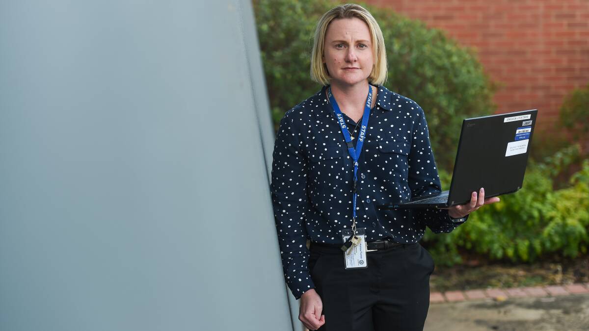 STAY SAFE ONLINE: Senior Constable Mindy Stewart of the Wangaratta Sexual Offences and Child Abuse Investigation Team. Police are also concerned that more young people are at risk as they use the internet. Picture: MARK JESSER