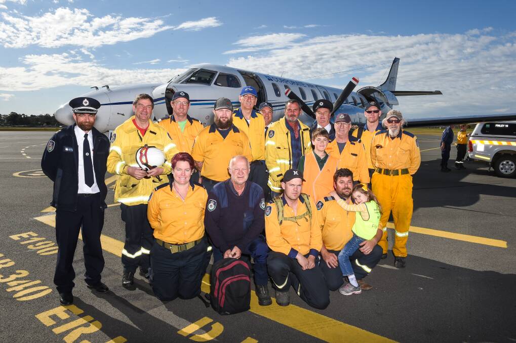DEPLOYED: The fire crews back in Albury. 