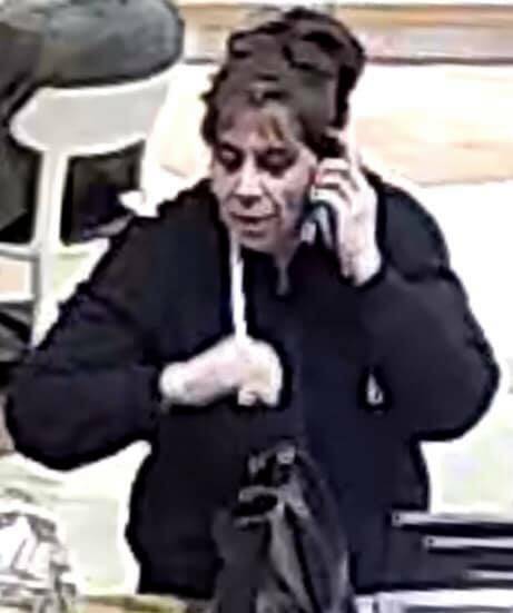 TARGETED: A security camera image of the woman allegedly involved. 