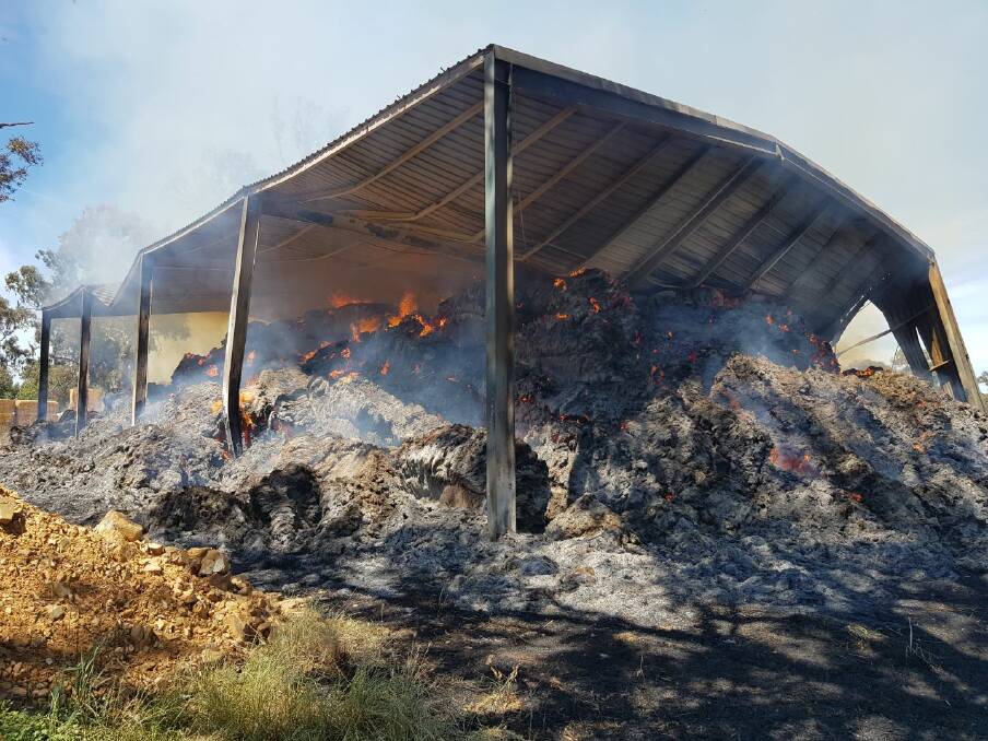 Hay shed blaze costly for farm property owners near Holbrook