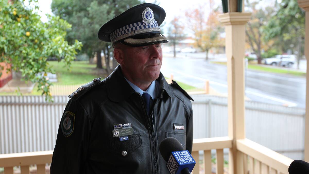 Superintendent Paul Smith speaks to the media on Thursday. Picture: BLAIR THOMSON
