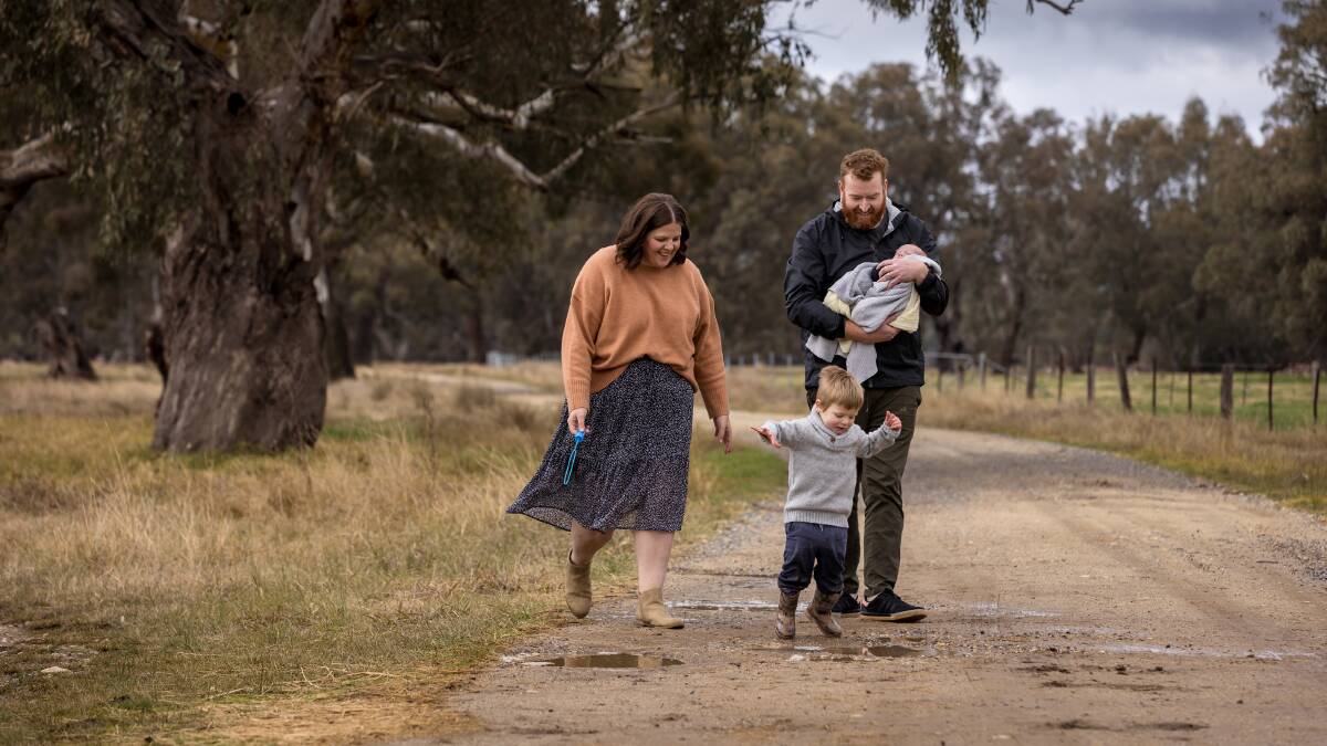 SUPPORT: Erin and Tom Northam, pictured with their boys Alby and August, say they have been buoyed by the support offered since Mr Northam's cancer diagnosis. Picture: JASON ROBINS
