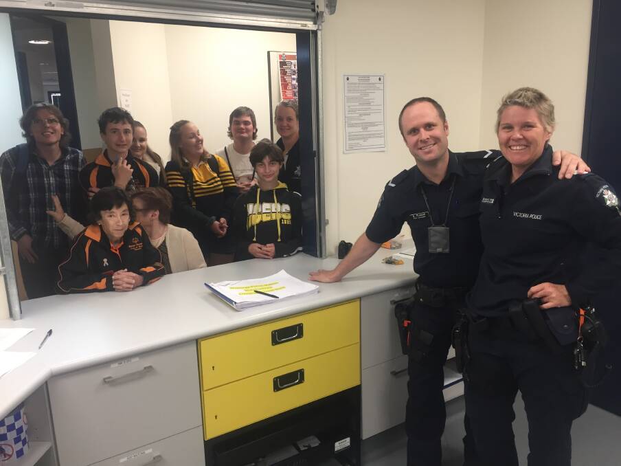 TOUR: Police showed about 25 people with special needs around the Wodonga station. 