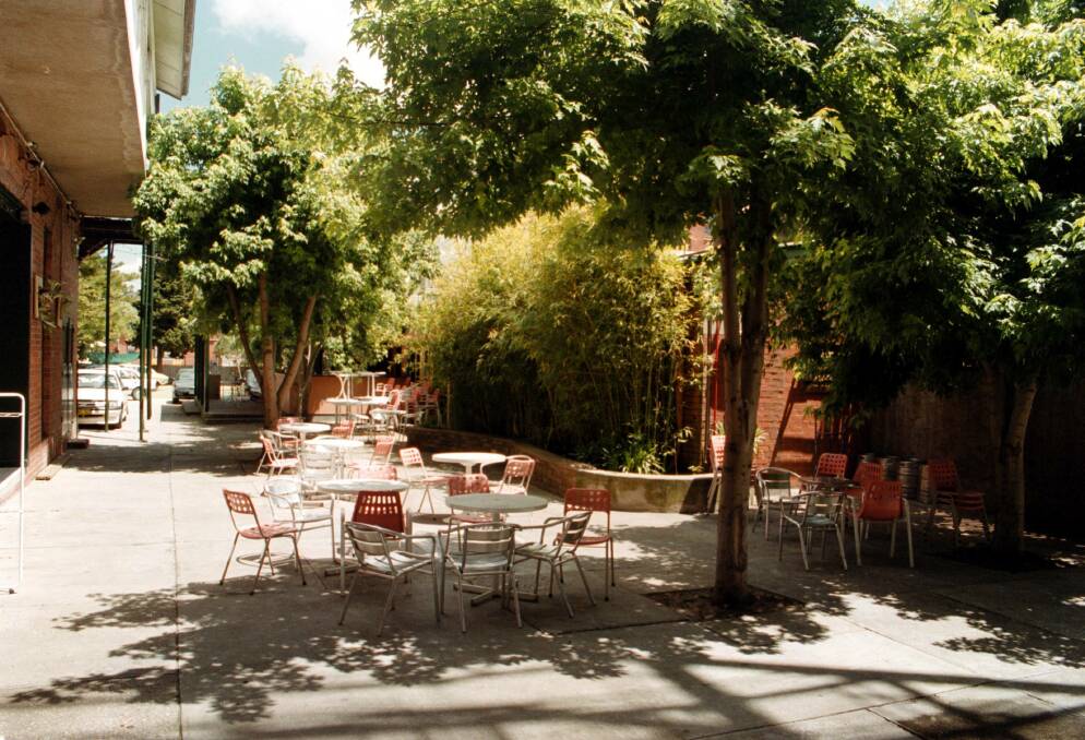 CHANGES: What the beer garden looked like at the venue in 1999. 
