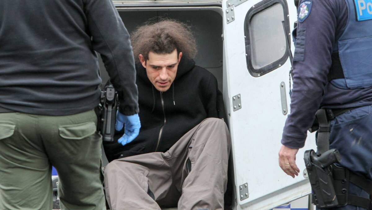 James Seckold during his arrest