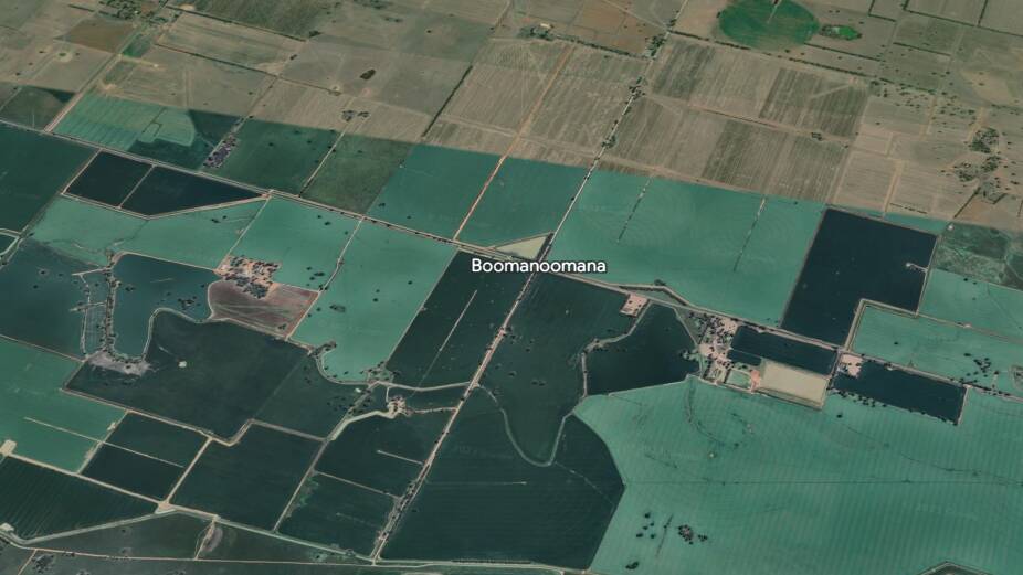 The crash occurred between Back Barooga Road and Yarrawonga Road. Picture by Google Earth
