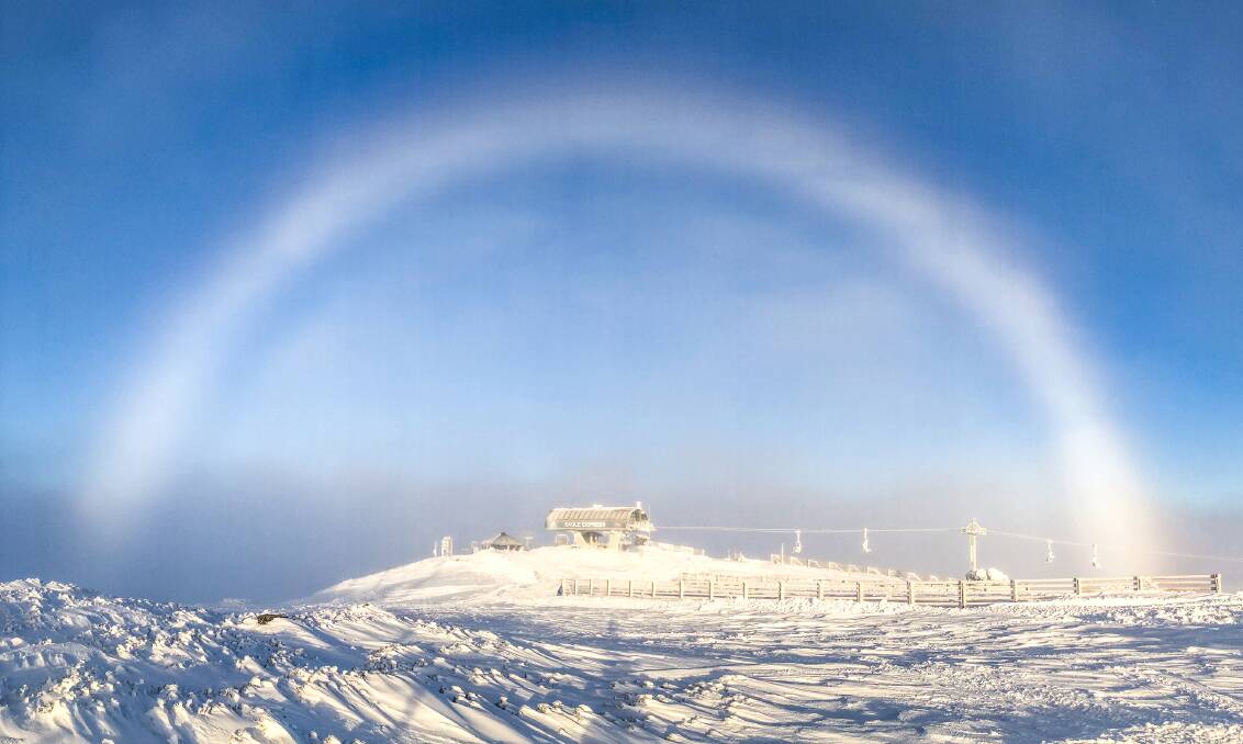 SNOWBOW: The scene at Falls Creek on Tuesday. Picture: Pete Sheridan