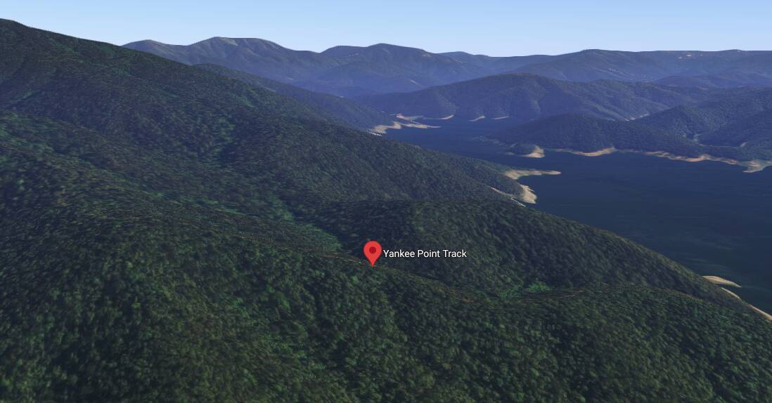 An image from Google showing the remote terrain the missing woman and her vehicle were found in. 