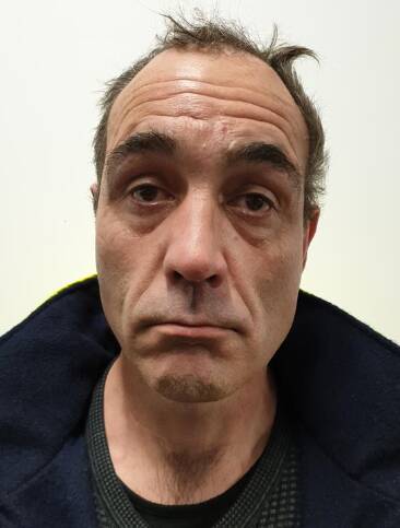 Christopher Ashley Polwarth, 49, regularly travels through NSW and Victoria, and has an oustanding warrant in NSW. 