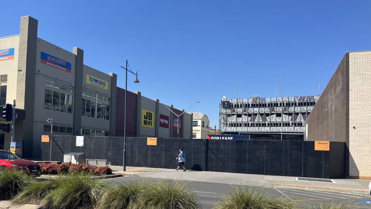Hoardings were installed at the site on Monday, April 15. Picture supplied