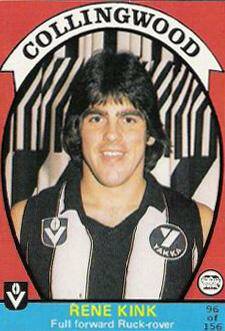 TRADING CARD: Kink during his days with Collingwood. 