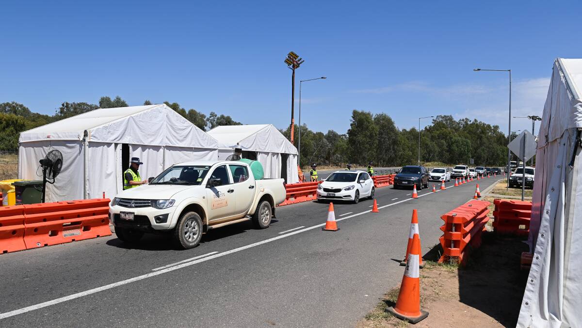 ON SCENE: Police have been working in hot conditions at the Border checkpoints in recent days with milder weather forecast in the North East on Tuesday. 