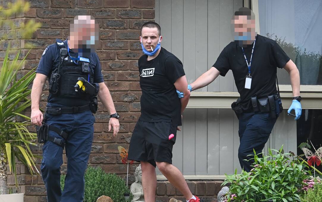 ARREST: Bailey Lloyd was arrested at his mother's home in September. He was released but later posted a witness statement in an attempted murder case after Jordan Bourke shot a gun near a man's head during a dispute. Bourke admitted to lesser charges over the shooting. 
