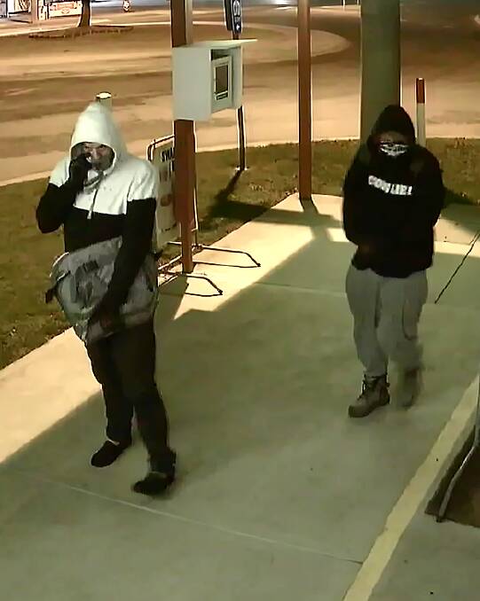 BREAK-IN: Joseph Mills, left, and Orey McMahon, right, were caught on CCTV. 