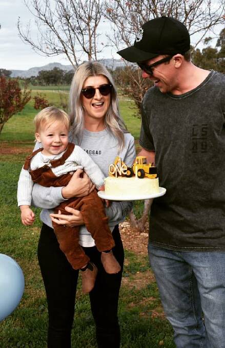 SUPPORT: The family celebrates Eddy's first birthday only a few weeks before his medical issues were discovered. A GoFundMe page has received about $40,000 to support the trio as they embark on a long stint in Melbourne. 