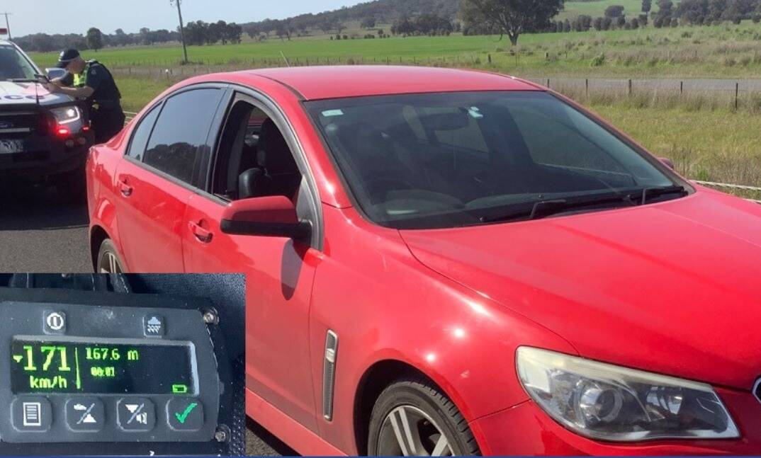 The driver's car was impounded for the high speed driving last weekend. Picture by Victoria Police