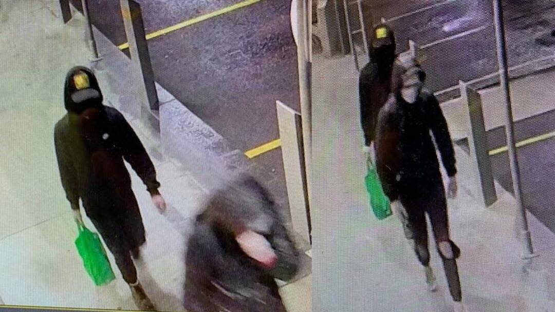 CCTV: Security images of the two suspects. 