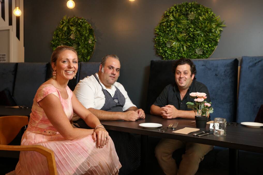 HELPING HAND: Mercure Albury general manager Meggan Gardner opened her kitchen to Carlos and Wassim Saliba of Victor Supper Club and La Maison on Sunday. Pictures: JAMES WILTSHIRE