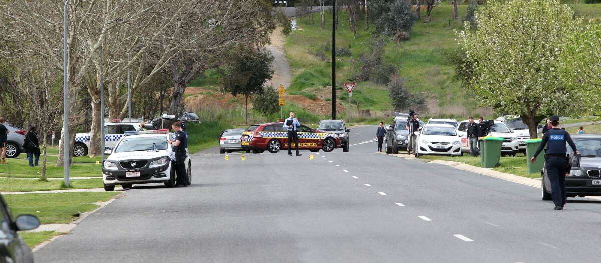 CRIME SCENE: Police closed the road after the incident to gather evidence. 