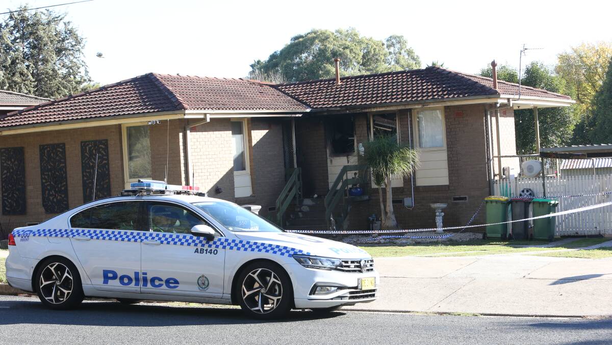 Forensic investigators have examined the burnt out home on Ryan Road in North Albury after Thursday morning's fire. Picture by Blair Thomson