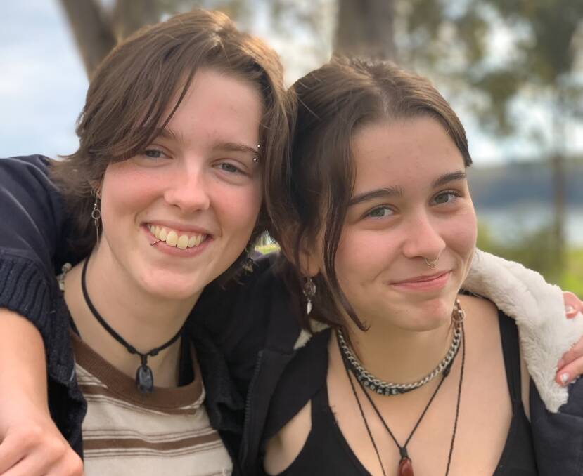 The Ball sisters, Julia and Ella. They were involved in a road crash which occurred on the Riverina Highway on May 20. 