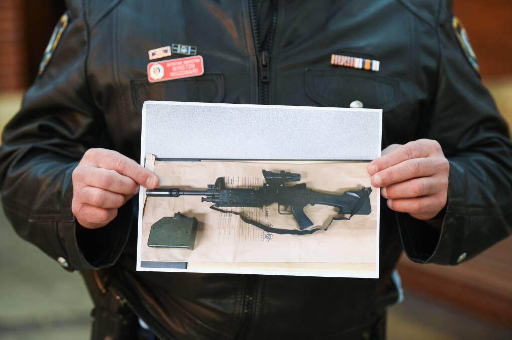 SEIZED: Detective Inspector Winston Woodward warned people against buying such weapons. Picture: MARK JESSER