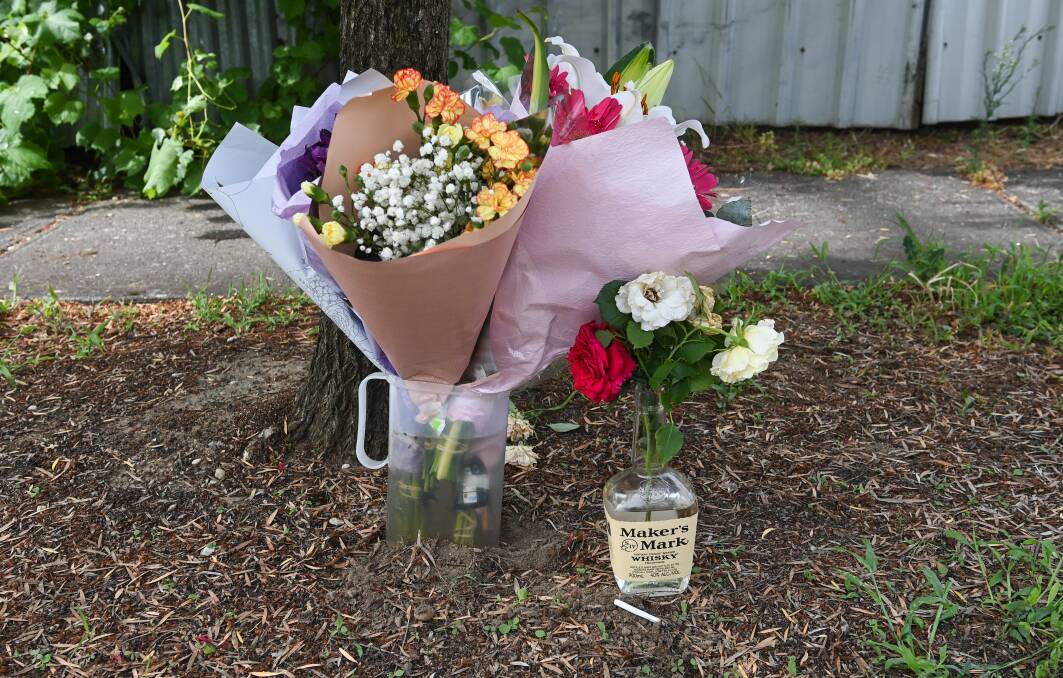 TRIBUTE: Flowers left at the scene on Monday. Picture: MARK JESSER