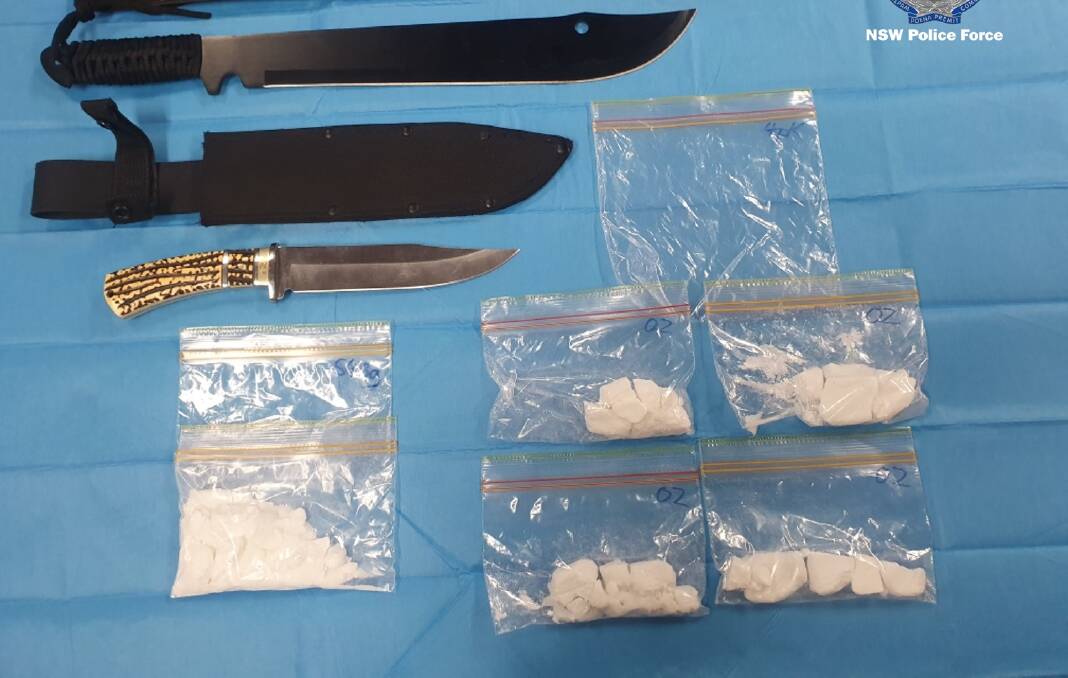 SEIZED: The drugs and weapons seized on Thursday. 