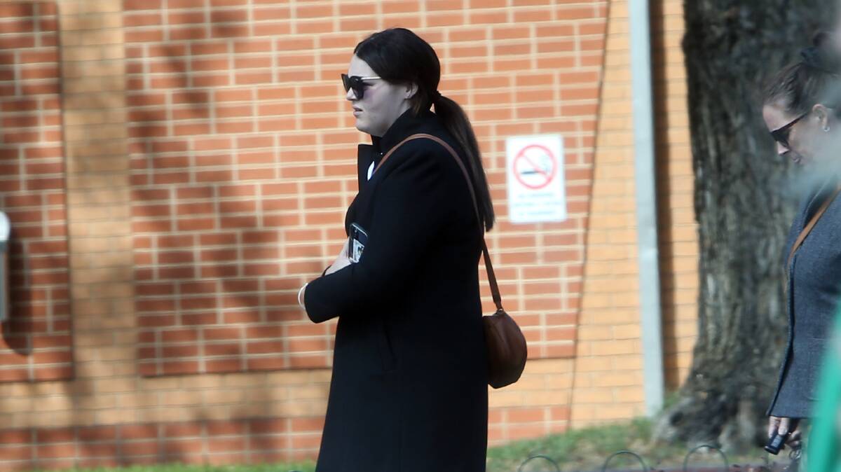Abby Sturgess near Wodonga court on Tuesday, April 9, ahead of a possible sentence being handed down on Wednesday following a fatal crash. 