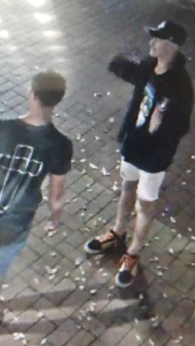 HIT: The victim of the alleged attack, pictured left, said he was set upon without warning and has memory loss from the incident. The attack was captured by CCTV cameras. 