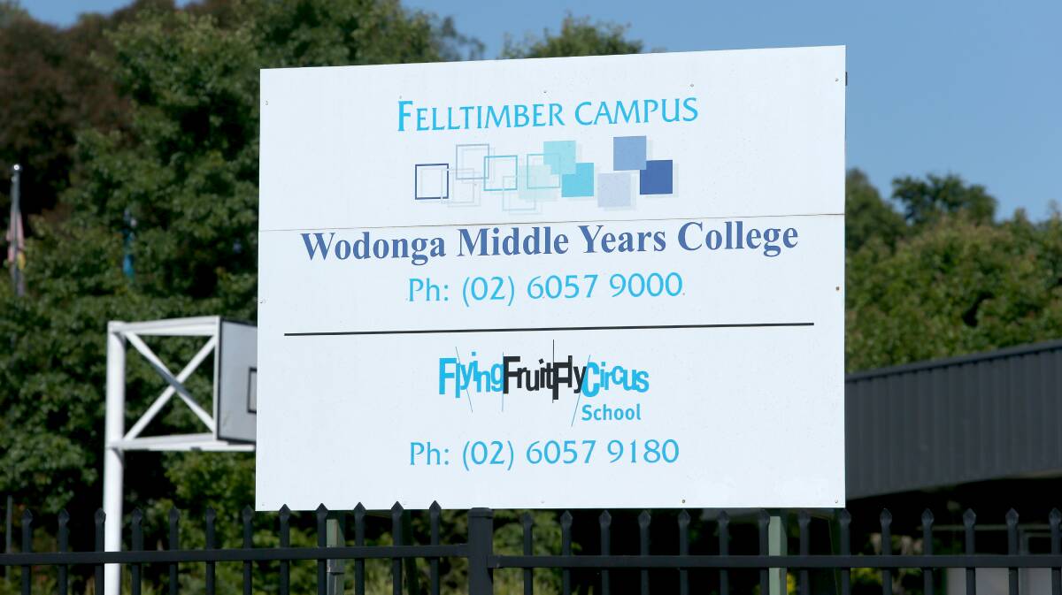 The conman worked between the school's two campuses in Wodonga. 