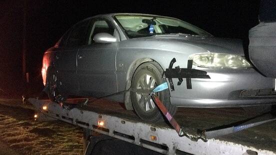 IMPOUND: The man's Holden Commodore was impounded. 