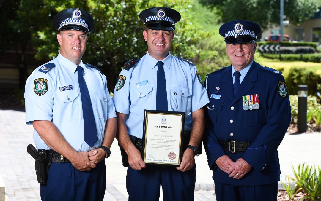 RECOGNITION: Sergeant Craig Middleton, Senior Constable Mick Jones and Senior Constable Les Crofts helped stop 30 kilograms of heroin entering the country. 