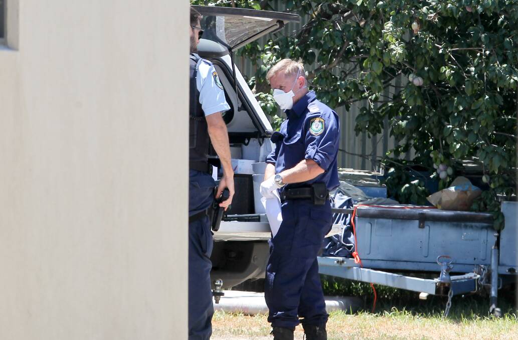 SEARCH: Police searched Matthew John Groves' home on Prune Street after the shooting. He was arrested by heavily armed police after the home was cordoned off. 