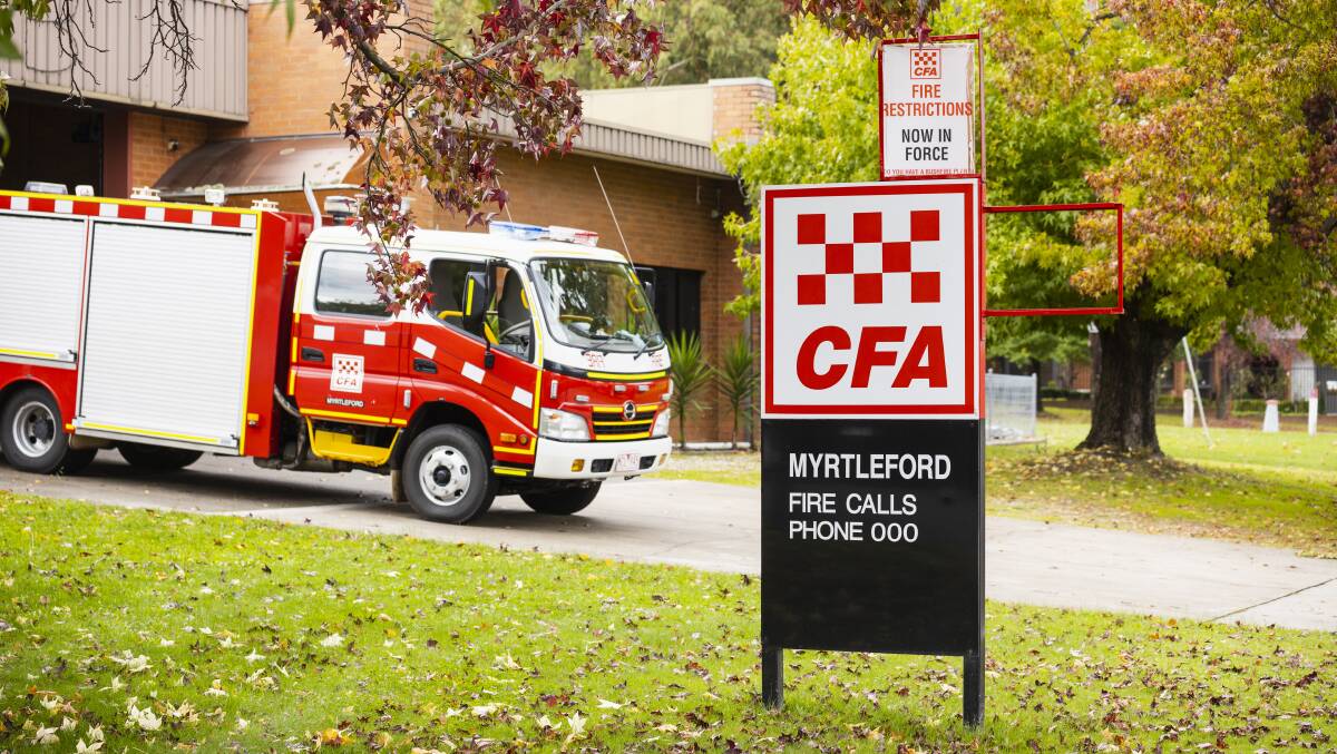 Fire crews attended the incident in Myrtleford on Sunday afternoon. File photo