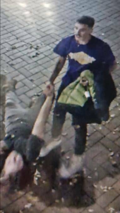 ASSAULT: The attack was caught on CCTV cameras. 