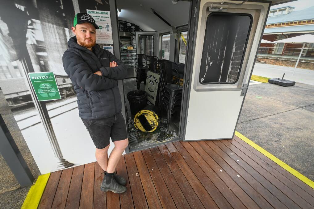SETBACK: Gumtree pies manager Codey Keeble says the business was already struggling with lockdowns. Pictures: MARK JESSER