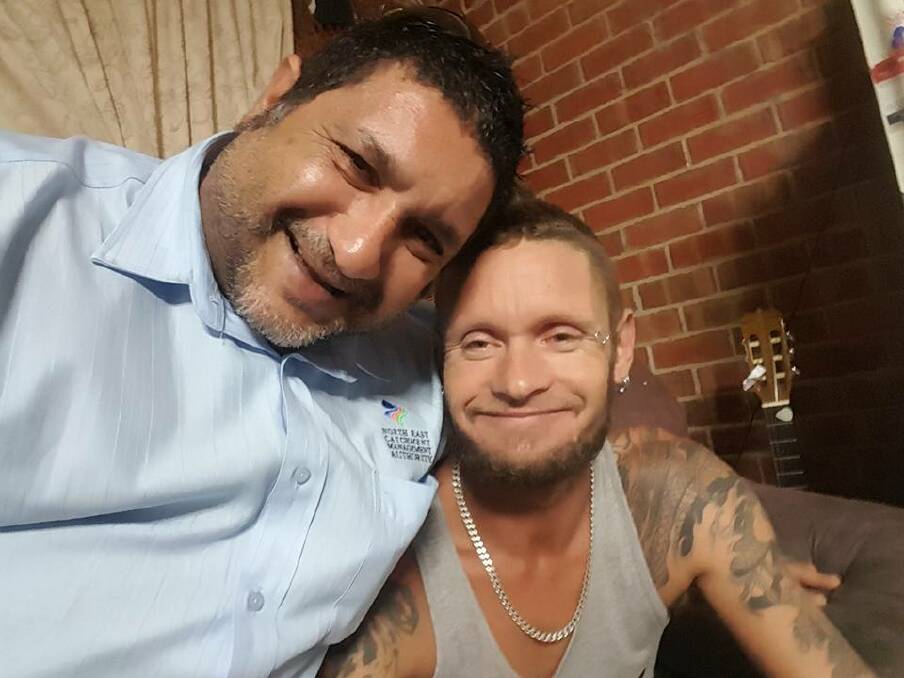 HAPPIER TIMES: Brendon Kennedy, pictured with his brother Lloyd, said family members gathered to remember the late man after his killer was jailed. He said no prison sentence would be long enough. 