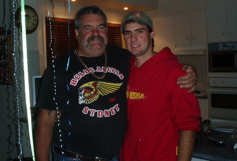 FATHER AND SON: Peter "Skitzo" Hewat with his son, Beau. 