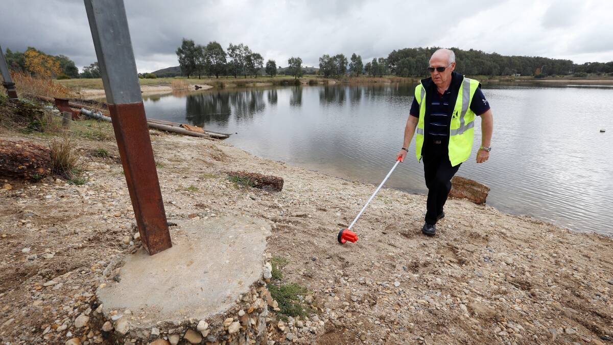 SCENE: WorkCover NSW district co-ordinator Neville Burt at the site in 2015. 